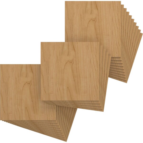 Ekena Millwork 15 3/4W x 15 3/4H x 3/8T Wood Hobby Boards, Maple, 25PK HBW16X16X375DMA - main